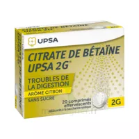 Citrate De Betaïne Upsa 2 G Comprimés Effervescents Sans Sucre Citron 2t/10 à MONSWILLER